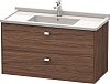 Картинка анонса товара «тумба под раковину duravit brioso br414301021 подвесная 102 см орех темный»