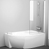 Картинка анонса товара «шторка на ванну ravak cvsk1 160/170 r rosa 7qrs0100y1 (белый + транспарент)»