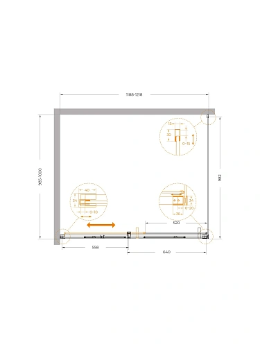 Душевой уголок CEZARES PLANE-AH-1-120/100-C-CR 120x100 см Душевой уголок CEZARES PLANE-AH-1-120/100-C-CR 120x100 см