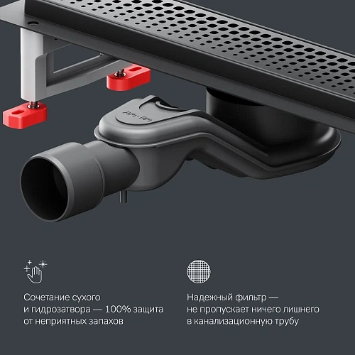 Душевой лоток AM.PM Master Flow W01SC-P11-040-01BM Cut Gradient 40см, черный матовый Душевой лоток AM.PM Master Flow W01SC-P11-040-01BM Cut Gradient 40см, черный матовый