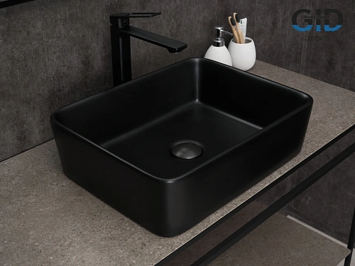Раковина Gid Bm9103 53374 накладная черная матовая 48x37x13 Раковина Gid Bm9103 53374 накладная черная матовая 48x37x13