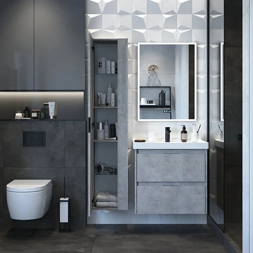 Шкаф-пенал BRIZ Чикаго п-35 универсальный 241-04-035-00 00 БТН светло -серый Шкаф-пенал BRIZ Чикаго п-35 универсальный 241-04-035-00 00 БТН светло -серый