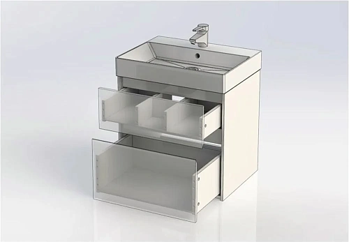 Тумба с раковиной Aquanet Бруклин 60 белый 00212596 Тумба с раковиной Aquanet Бруклин 60 белый 00212596