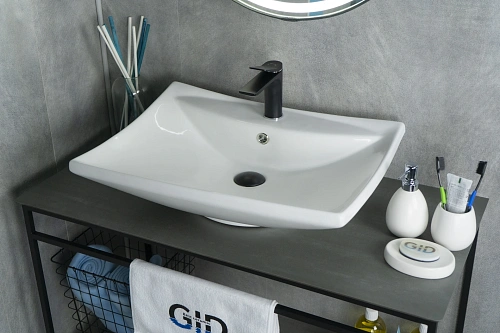 Раковина Gid N9111 51122 накладная белая 60x46x17 Раковина Gid N9111 51122 накладная белая 60x46x17