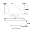 Ванна чугунная BYON MILAN 180x80x45 Н0000372 Ванна чугунная BYON MILAN 180x80x45 Н0000372