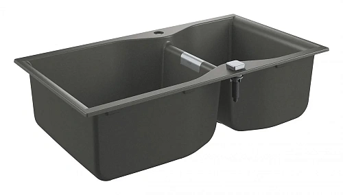 Кухонная мойка GROHE K700 с 2 чашами, 900 x 500 мм, серый гранит (31658AT0) Кухонная мойка GROHE K700 с 2 чашами, 900 x 500 мм, серый гранит (31658AT0)