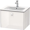 Тумба под раковину Duravit Brioso BR400102222 подвесная 62 см белый глянцевый