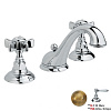 Картинка анонса товара «смеситель для раковины nicolazzi p.m. blanc 1408bz78 на 3 отверстия, гальваническая бронза, ручка бе»