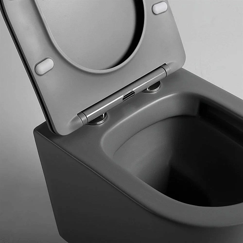 Унитаз подвесной Vincea Piatti VT1-11SMA, цвет антрацит матовый, ультратонкое soft-close сиденье Унитаз подвесной Vincea Piatti VT1-11SMA, цвет антрацит матовый, ультратонкое soft-close сиденье