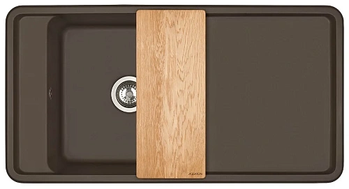 Кухонная мойка Aquaton Беллис 97 1A725132BS280 из литого мрамора, кофе Кухонная мойка Aquaton Беллис 97 1A725132BS280 из литого мрамора, кофе