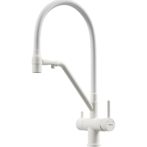 Смеситель для кухни Sancos Dora SC4003MW под фильтр, белый матовый Смеситель для кухни Sancos Dora SC4003MW под фильтр, белый матовый