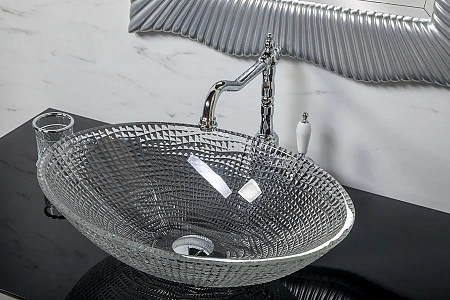 Раковина Boheme прозрачная 813 хрустальная Раковина Boheme прозрачная 813 хрустальная