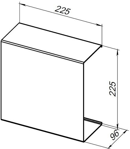 Полка Aquanet Магнум 28x28 черная матовая, квадрат 00302223 Полка Aquanet Магнум 28x28 черная матовая, квадрат 00302223