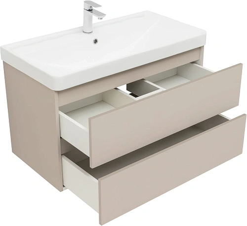 Тумба с раковиной Aquanet Вега 2.0 90 00344753 бежевый Тумба с раковиной Aquanet Вега 2.0 90 00344753 бежевый
