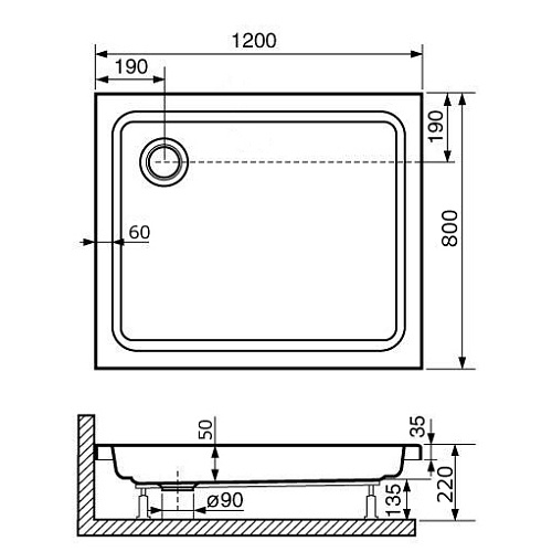 Душевой поддон RGW Acryl STYLE 800x1200 мм 16180282-11 прямоугольный белый Душевой поддон RGW Acryl STYLE 800x1200 мм 16180282-11 прямоугольный белый
