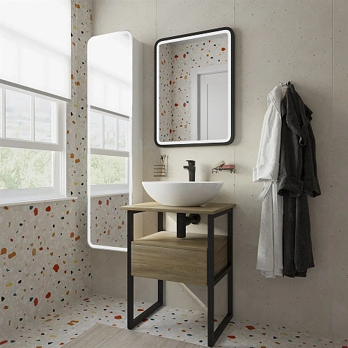 Комплект мебели DIWO Элиста 60 светлое дерево, столешница светлое дерево с раковиной Moduo 55 Leaf 5 567961 Комплект мебели DIWO Элиста 60 светлое дерево, столешница светлое дерево с раковиной Moduo 55 Leaf 5 567961