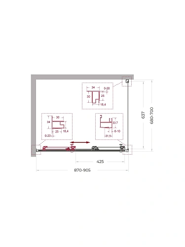 Душевой уголок BelBagno UNO-195-AHF-31-90/70-C-Cr 90x70 см, профиль хром, стекло прозрачное Душевой уголок BelBagno UNO-195-AHF-31-90/70-C-Cr 90x70 см, профиль хром, стекло прозрачное