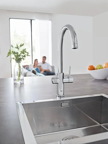 Смеситель для кухни GROHE Blue Home с функциями фильтрации, охлаждения и газирования водопроводной в 31455000 Смеситель для кухни GROHE Blue Home с функциями фильтрации, охлаждения и газирования водопроводной в 31455000