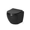Унитаз подвесной GROSSMAN GR-4455BS Color 485x365x360 черный безободковый с тонкой крышкой
