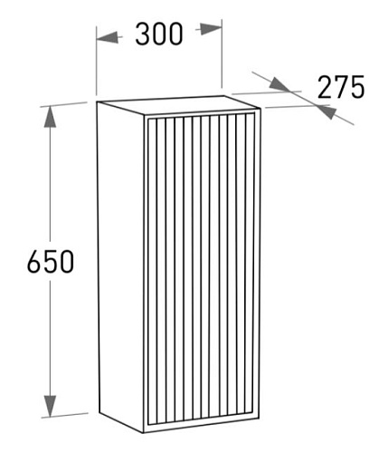 Шкаф-пенал Salini Armonia 300x650 27A.3.300.650.04, подвесной Шкаф-пенал Salini Armonia 300x650 27A.3.300.650.04, подвесной