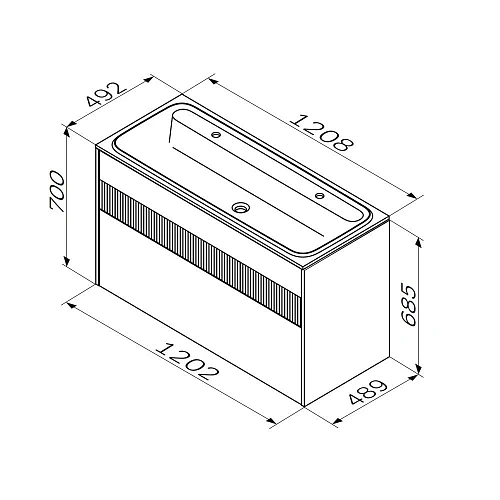Тумба под раковину AM.PM Func M8FFUX1202WM push-to-open, 120 см, белый матовый Тумба под раковину AM.PM Func M8FFUX1202WM push-to-open, 120 см, белый матовый