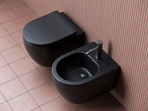 Унитаз подвесной Ceramica Nova PLAY CN3001MB черный матовый Унитаз подвесной Ceramica Nova PLAY CN3001MB черный матовый