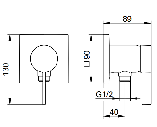 Смеситель для душа Keuco IXMO 59552379502 Смеситель для душа Keuco IXMO 59552379502