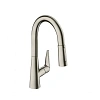 Смеситель для кухни Hansgrohe 160, с вытяжным душем, 2jet 72815800, под сталь