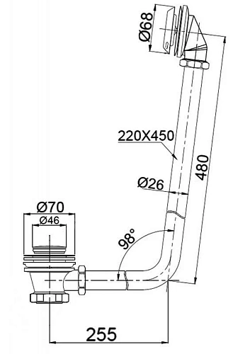 Слив-перелив BelBagno ВВ04/ВВ05/ВВ06 BB567-OVF-BRN бронза Слив-перелив BelBagno ВВ04/ВВ05/ВВ06 BB567-OVF-BRN бронза