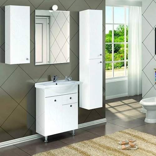 Тумба с раковиной Aquaton Лиана 65 М 1A1658K0LL010 белая Тумба с раковиной Aquaton Лиана 65 М 1A1658K0LL010 белая