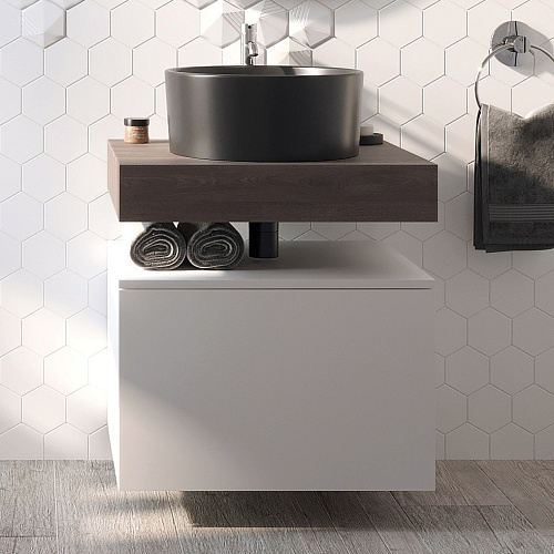 Столешница STWORKI Ольборг 60 дуб карпентер, без отверстий, с тумбой 60 481123 Столешница STWORKI Ольборг 60 дуб карпентер, без отверстий, с тумбой 60 481123