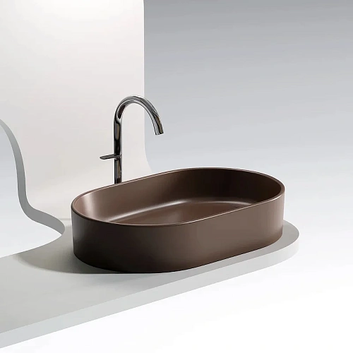 Раковина Ceramica Nova ELEMENT CN6048MDB Темно-Коричневый матовый накладная Раковина Ceramica Nova ELEMENT CN6048MDB Темно-Коричневый матовый накладная