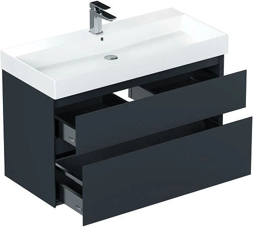 Тумба под раковину Allen Brau Infinity 100 1.210027.AM антрацит матовый Тумба под раковину Allen Brau Infinity 100 1.210027.AM антрацит матовый