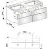 Тумба под раковину Keuco Edition 400 31575YY0000, 1400х546х535 мм Тумба под раковину Keuco Edition 400 31575YY0000, 1400х546х535 мм