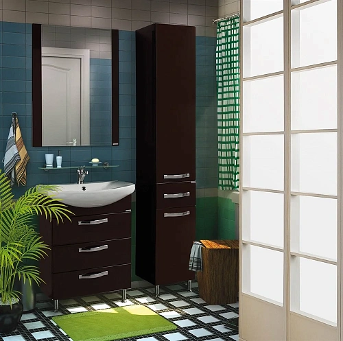 Тумба под раковину Aquaton Ария 65 Н темно-коричневая 1A123401AA430 Тумба под раковину Aquaton Ария 65 Н темно-коричневая 1A123401AA430