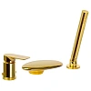 Смеситель на борт ванны Remer Infinity I07UFDO, золото глянцевое