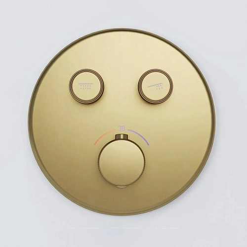 Душевая система Sancos Space SC3006BG встраиваемый с термостатом, брашированное золото Душевая система Sancos Space SC3006BG встраиваемый с термостатом, брашированное золото