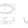 Ванна из искусственного камня Fontana Адель 1700x850 ФР-00018393 Solid Surface белый матовый Ванна из искусственного камня Fontana Адель 1700x850 ФР-00018393 Solid Surface белый матовый