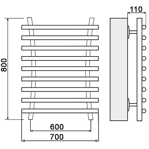 Полотенцесушитель водяной Ника BAMBOO ЛБ-8 80/60 ЛБ 8 80/60 Полотенцесушитель водяной Ника BAMBOO ЛБ-8 80/60 ЛБ 8 80/60