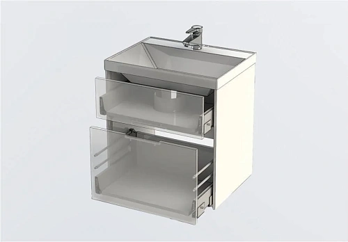 Тумба под раковину Aquanet Латина 60 белый (2 ящика) 00179934 Тумба под раковину Aquanet Латина 60 белый (2 ящика) 00179934