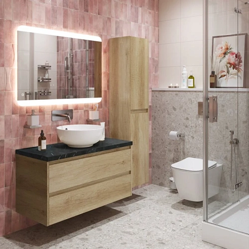 Тумба со столешницей и раковиной BelBagno KRAFT 80 kraft80rnn-kepmno-1077-set подвесная KRAFT80RNN-KEPMNO-1077-SET Тумба со столешницей и раковиной BelBagno KRAFT 80 kraft80rnn-kepmno-1077-set подвесная KRAFT80RNN-KEPMNO-1077-SET