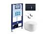 Комплект унитаза SET Aquatek АЛЬТАИР cm-045 4в1 с инсталляцией, креплением, клавишей смыва и сиденьем микролифт