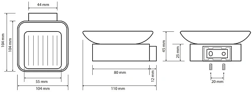 Мыльница Bemeta SOLO 139108032 Мыльница Bemeta SOLO 139108032
