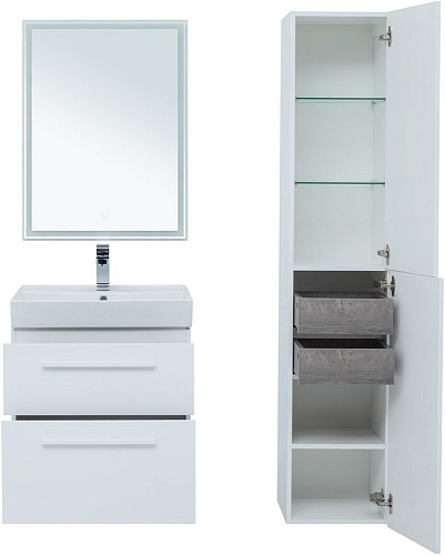 Тумба под раковину Aquanet Nova 60 белый (2 ящика) 00242279 Тумба под раковину Aquanet Nova 60 белый (2 ящика) 00242279