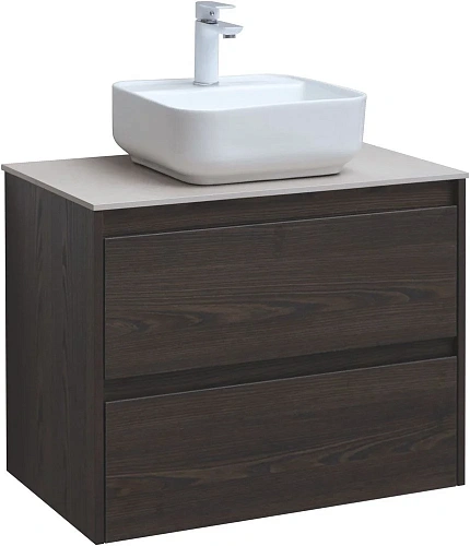 Тумба под раковину Aquanet Nova Lite 75 дуб черный (2 ящика) 00287895 Тумба под раковину Aquanet Nova Lite 75 дуб черный (2 ящика) 00287895