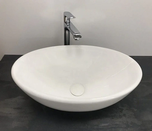 Раковина CeramaLux 9022 накладная, белый Раковина CeramaLux 9022 накладная, белый