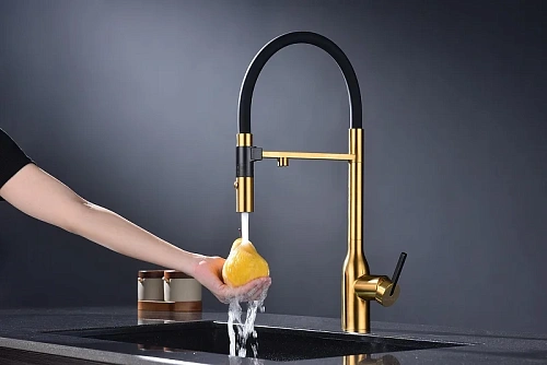 Смеситель для кухни Paulmark Magneto One брашированное золото Ma213188-BG Смеситель для кухни Paulmark Magneto One брашированное золото Ma213188-BG