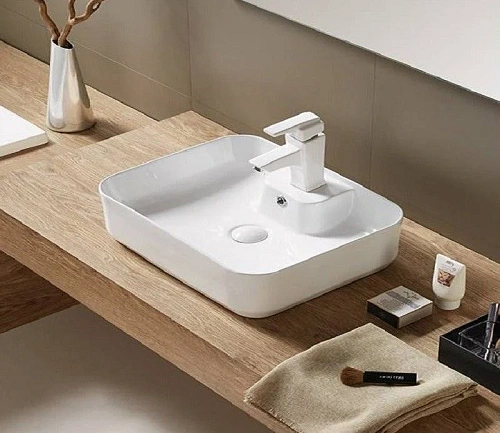 Раковина CeramaLux 9445 накладная, белый Раковина CeramaLux 9445 накладная, белый