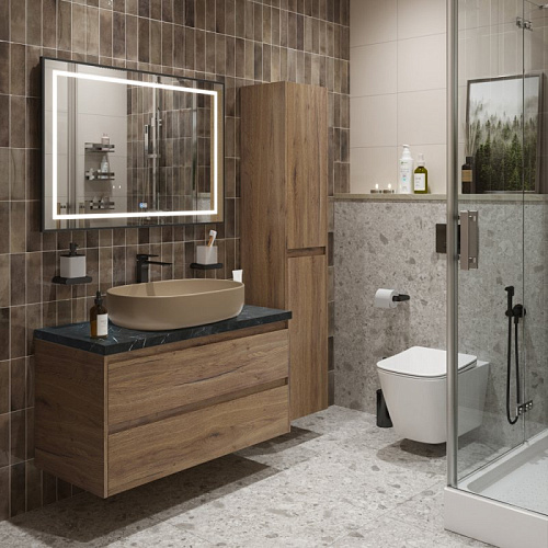 Тумба со столешницей и раковиной BelBagno KRAFT 100 kraft100rt-kepmno-1084-h316-set подвесная KRAFT100RT-KEPMNO-1084-H316-SET Тумба со столешницей и раковиной BelBagno KRAFT 100 kraft100rt-kepmno-1084-h316-set подвесная KRAFT100RT-KEPMNO-1084-H316-SET