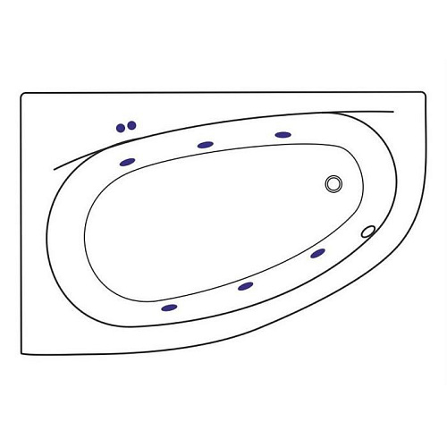 Акриловая ванна EXCELLENT Kameleon 1700x1100 L SOFT хром WAEX.KML17.SOFT Акриловая ванна EXCELLENT Kameleon 1700x1100 L SOFT хром WAEX.KML17.SOFT